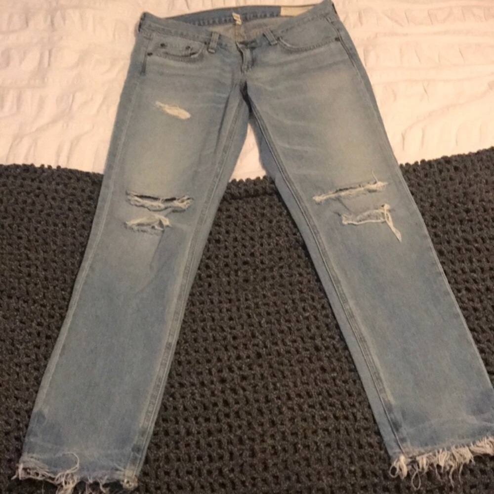 Rag & bone ripped boyfriend jeans